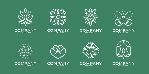 diseño de logotipo de arte de línea de belleza. buen uso para spa, belleza, salón, logotipo de yoga