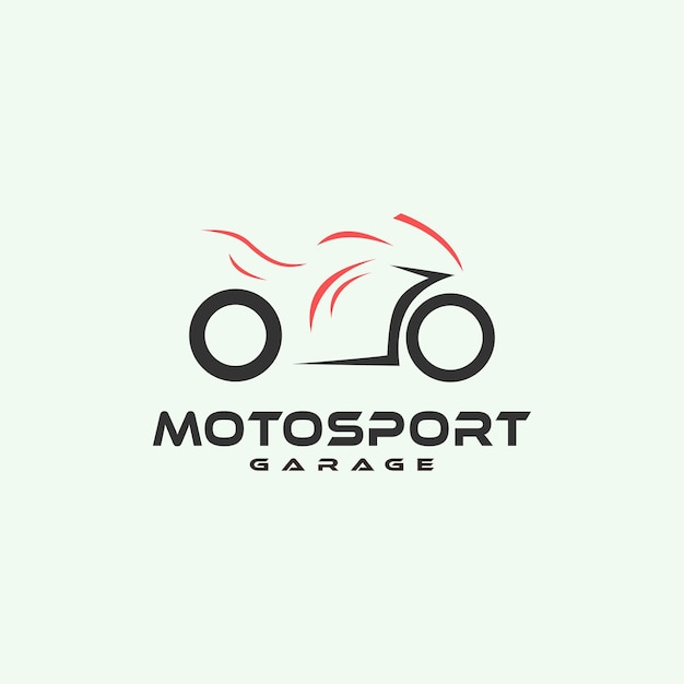 Diseño de logotipo de arte de línea de motocicleta único