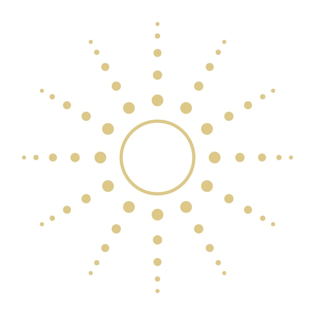 Diseño de logotipo de arte de línea solar