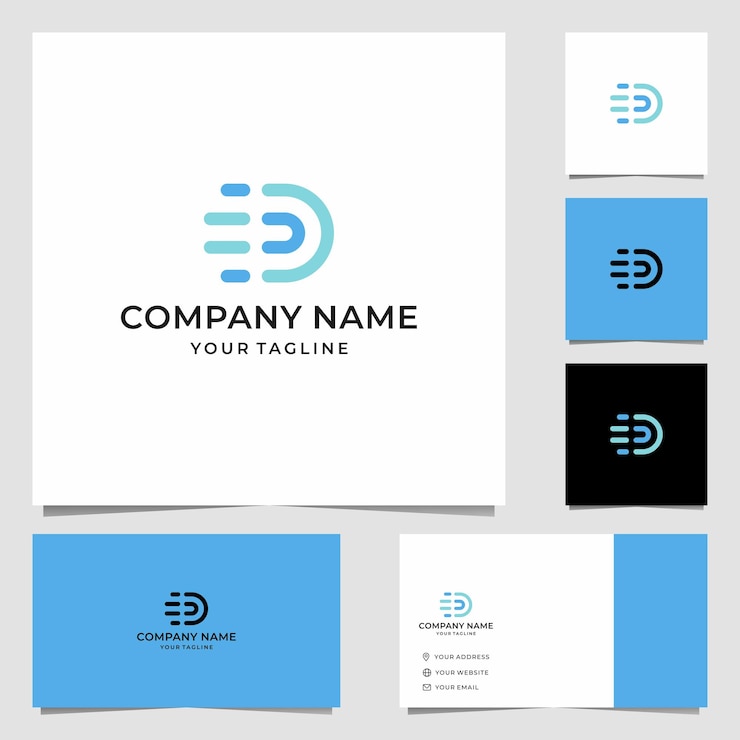 Vector diseño de logotipo de arte de línea de tecnología de letras dc 5