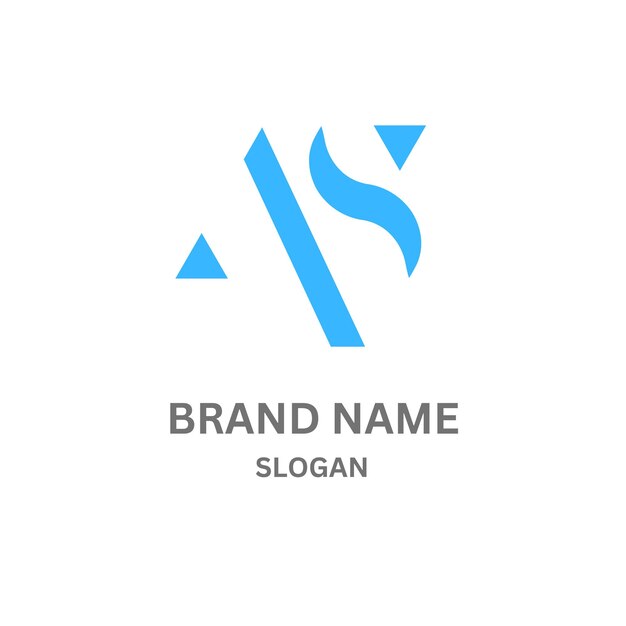 Diseño del logotipo AS243 con la letra AS