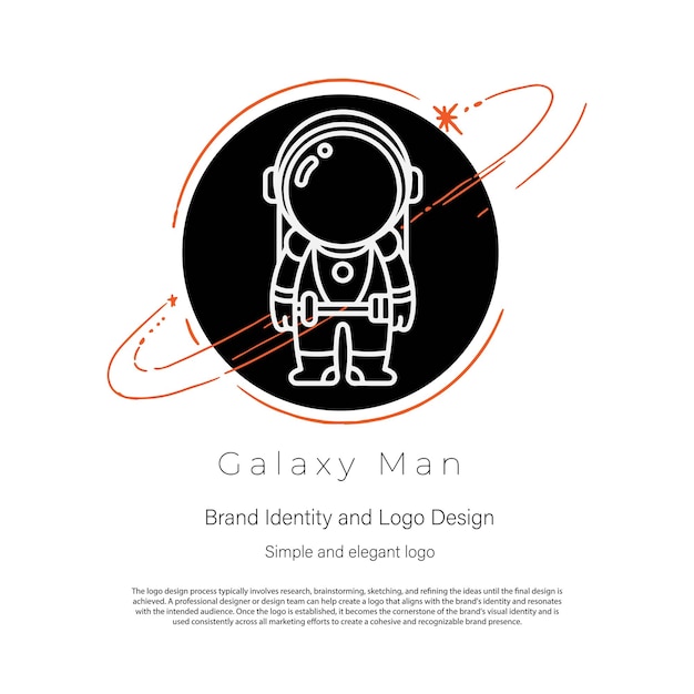 diseño de logotipo de astronauta para la identidad de marca o empresa
