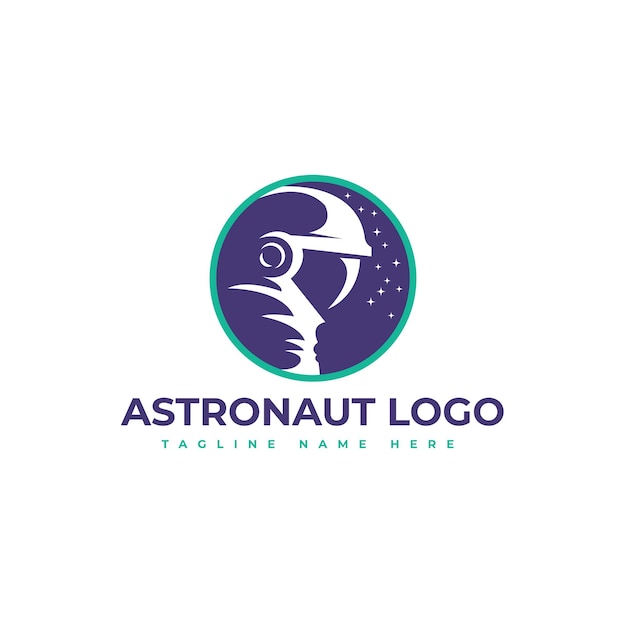 Diseño de logotipo de astronauta