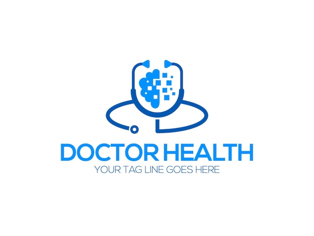 Vector diseño del logotipo de la atención médica profesional diseño de la logotipo del consultor médico