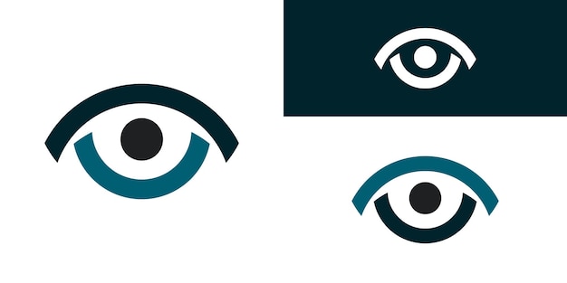 Diseño del logotipo de atención ocular Premium Vector