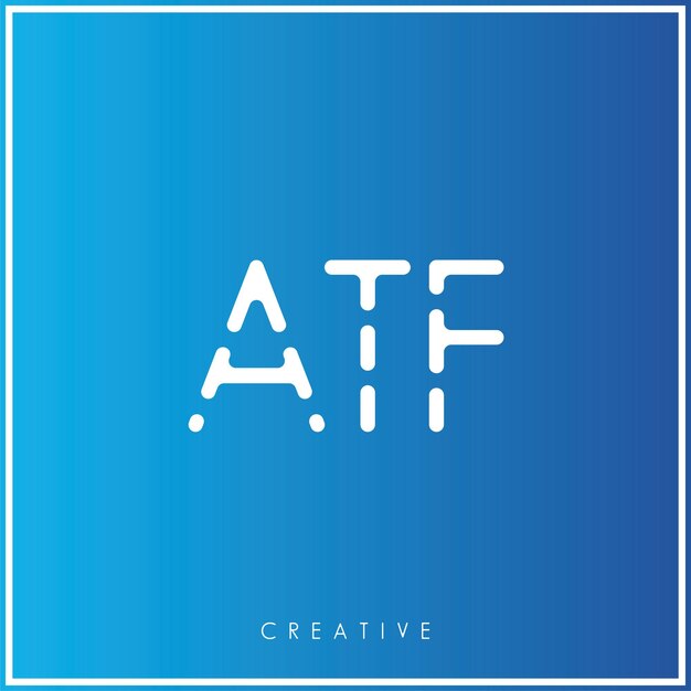 El diseño del logotipo de ATF Creative Vector Latter Minimal Latter Logo Premium Vector Ilustración Monograma
