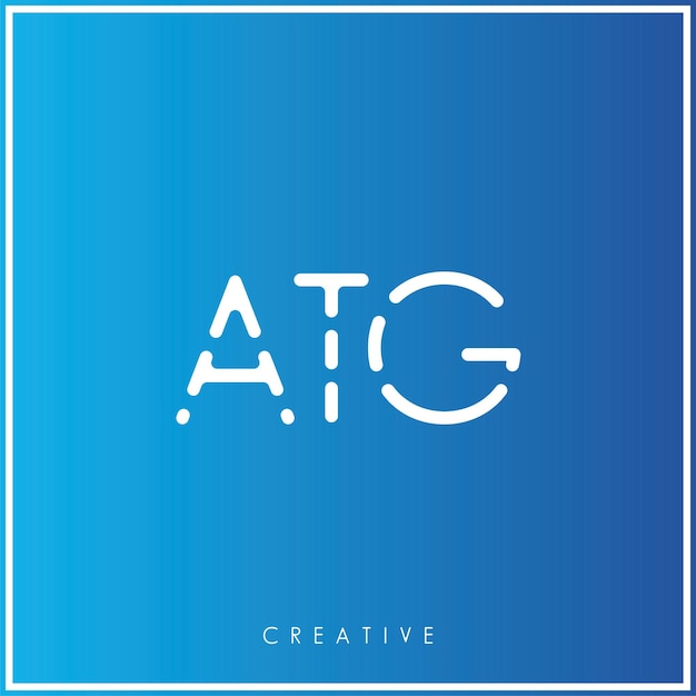 El diseño del logotipo de ATG Creative Vector Latter Minimal Latter Logo Premium Vector Ilustración Monograma