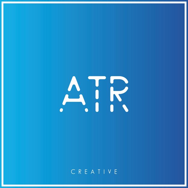 El diseño del logotipo de ATR Creative Vector Latter Minimal Latter Logo Premium Vector Ilustración Monograma