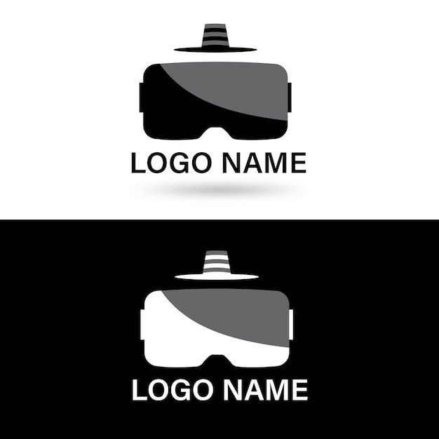 Diseño del logotipo del auricular de realidad virtual