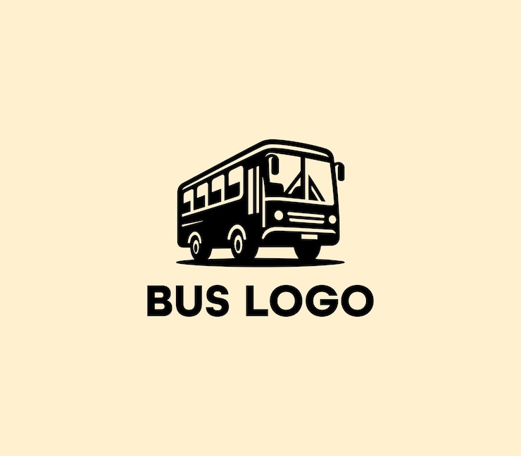Diseño del logotipo del autobús plantilla de autobús de viaje Servicio de transporte público de transporte turístico Abstracto del logotipio del autobús