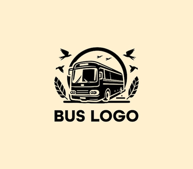 Diseño del logotipo del autobús plantilla de autobús de viaje Servicio de transporte público de transporte turístico Abstracto del logotipio del autobús