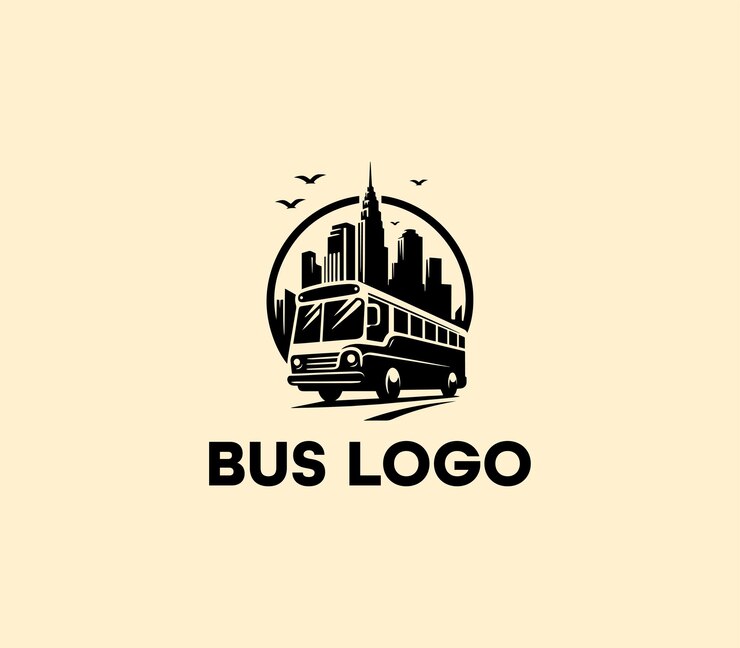 Diseño del logotipo del autobús plantilla de autobús de viaje Servicio de transporte público de transporte turístico Abstracto del logotipio del autobús