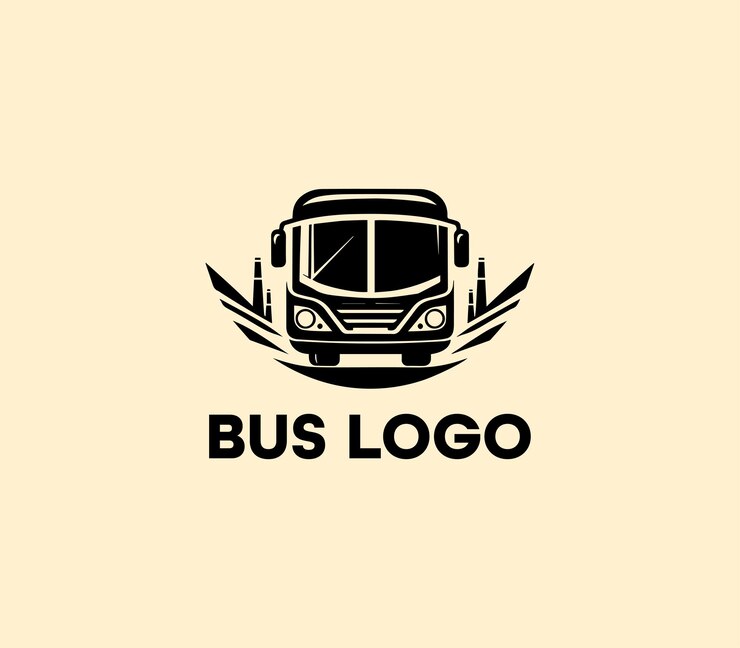 Diseño del logotipo del autobús plantilla de autobús de viaje Servicio de transporte público de transporte turístico Abstracto del logotipio del autobús
