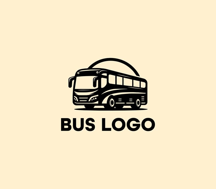 Diseño del logotipo del autobús plantilla de autobús de viaje Servicio de transporte público de transporte turístico Abstracto del logotipio del autobús