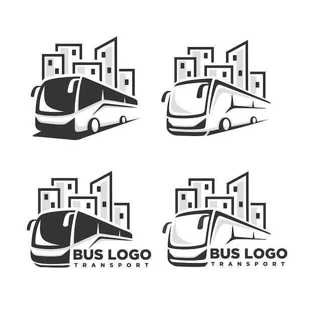 Diseño de logotipo de autobús urbano