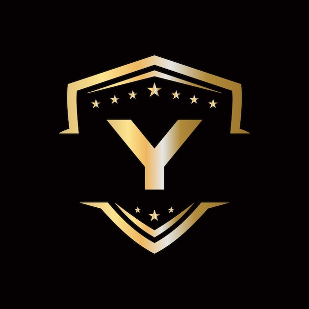 Diseño del logotipo automotriz en el símbolo de servicio de automóviles de la letra Y