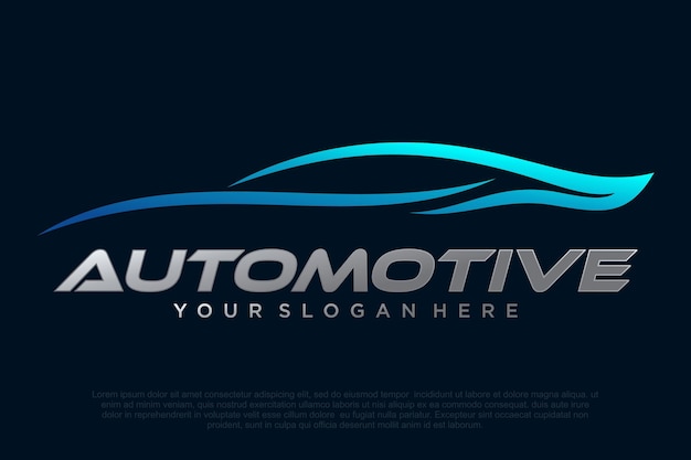 Diseño de logotipo de automóvil con concepto moderno creativo Vector Premium