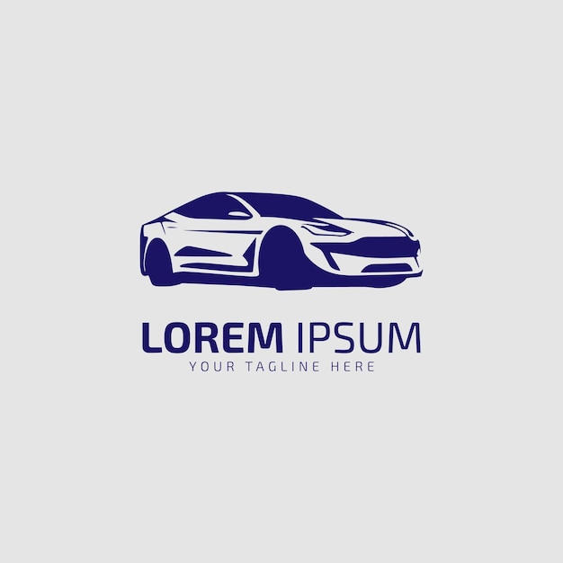 Diseño de logotipo de automóvil de estilo automovilístico con silueta de icono de vehículo deportivo conceptual Ilustración vectorial Ilustración del logotipo