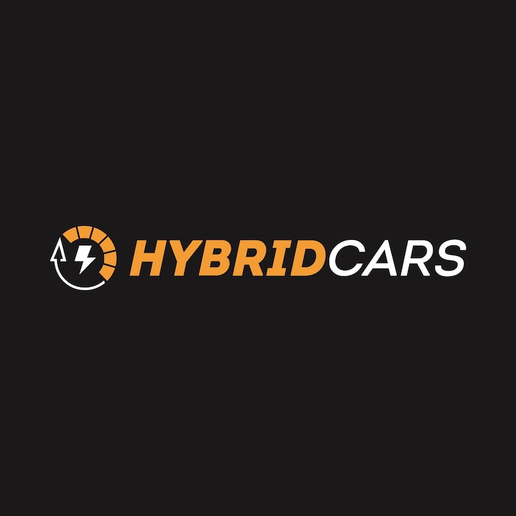Vector diseño del logotipo de los automóviles híbridos concepto energético