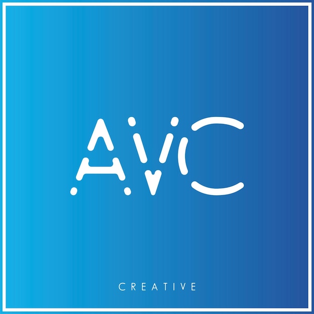 El diseño del logotipo de AVC Creative Vector Latter Minimal Latter Logo Premium Vector Ilustración Monograma