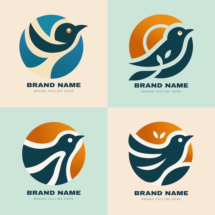 Vector diseño de logotipo de ave moderna para la marca de la empresa comercial