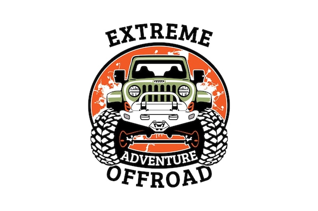 diseño de logotipo de aventura extrema fuera de carretera para sus camisetas