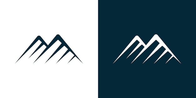 Diseño de logotipo de aventura de montaña moderna sencilla línea de arte icono logotipo de una montaña