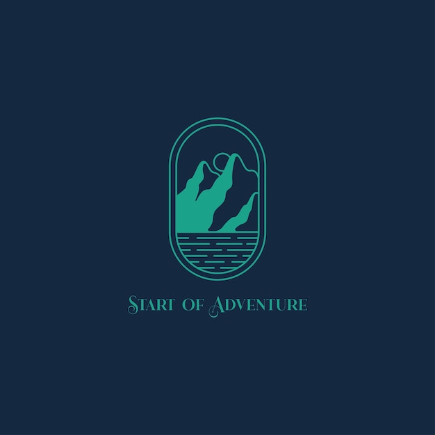 Diseño de logotipo de aventura en la naturaleza.