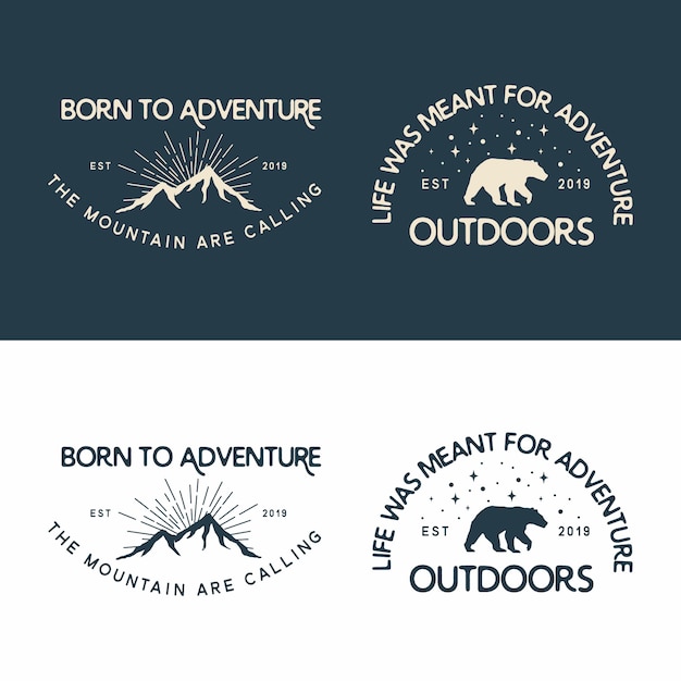 Diseño de logotipo de aventura vintage