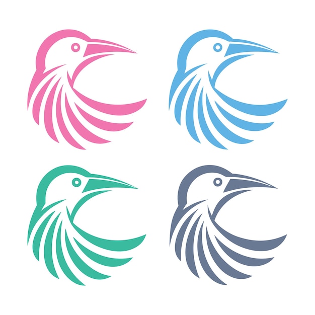 Diseño de logotipo de aves Conjunto de plantillas vectoriales para la marca