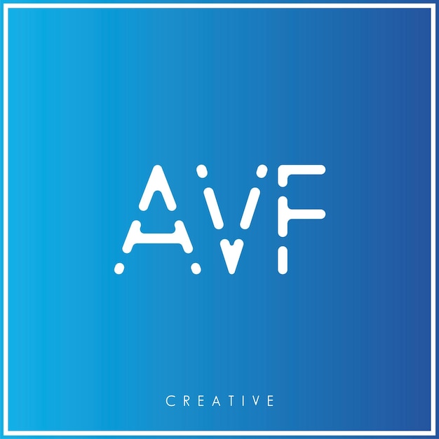 El diseño del logotipo de AVF Creative Vector Latter Minimal Latter Logo Premium Vector Ilustración Monograma