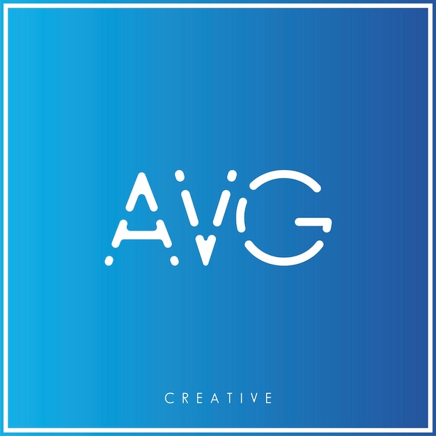 El diseño del logotipo de AVG Creative Vector Latter Minimal Latter Logo Premium Vector Ilustración Monograma