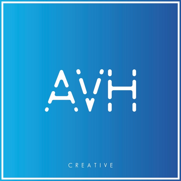 El diseño del logotipo de AVH Creative Vector Latter Minimal Latter Logo Premium Vector Ilustración Monograma