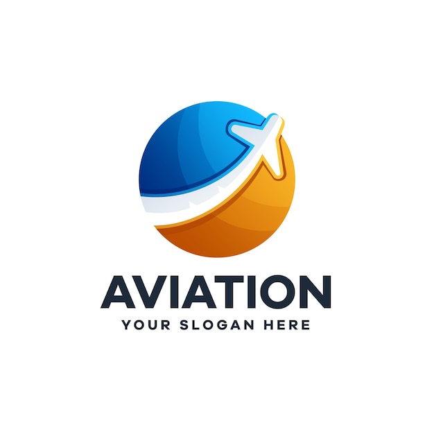 Diseño de logotipo de aviación profesional