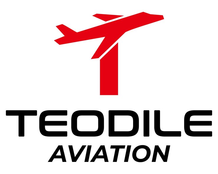 Vector diseño de logotipo de avión de aviación de monograma de letra t