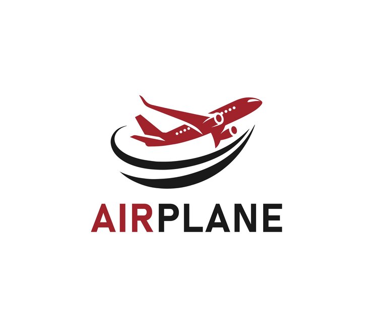 Diseño del logotipo del avión Logotipo sencillo de viaje plantilla del logotipo de avión volador Vector de aerolíneas de avión de viaje