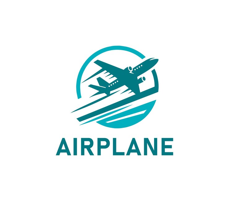 Diseño del logotipo del avión Logotipo sencillo de viaje plantilla del logotipo de avión volador Vector de aerolíneas de avión de viaje