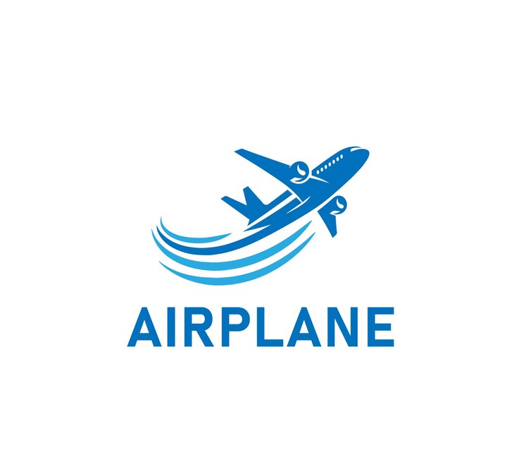 Diseño del logotipo del avión Logotipo sencillo de viaje plantilla del logotipo de avión volador Vector de aerolíneas de avión de viaje