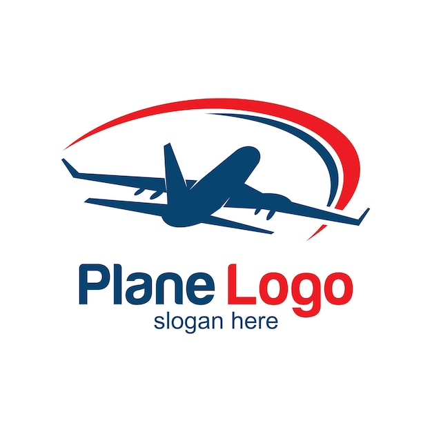 Diseño de logotipo de avión de viaje