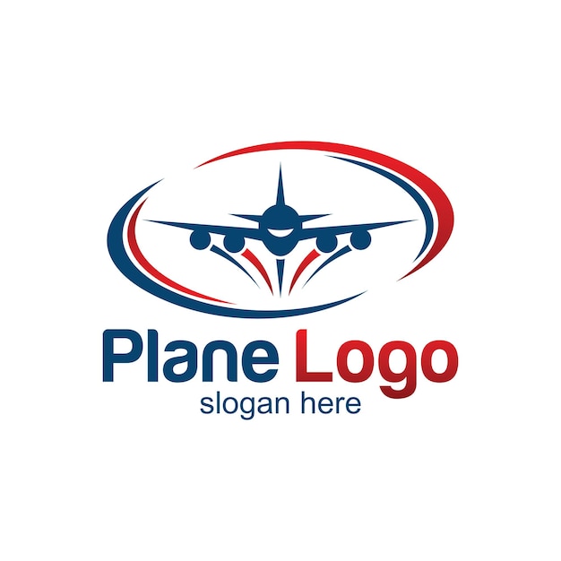 Diseño de logotipo de avión de viaje