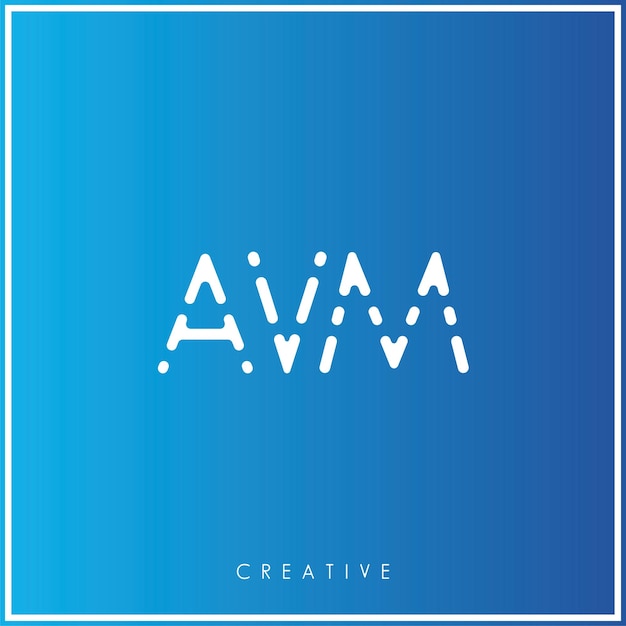 El diseño del logotipo de AVM Creative Vector Latter Minimal Latter Logo Premium Vector Ilustración Monograma