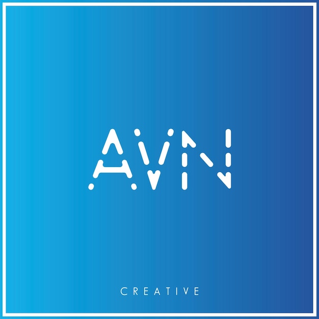 Vector el diseño del logotipo de avn creative vector latter minimal latter logo premium vector ilustración monograma