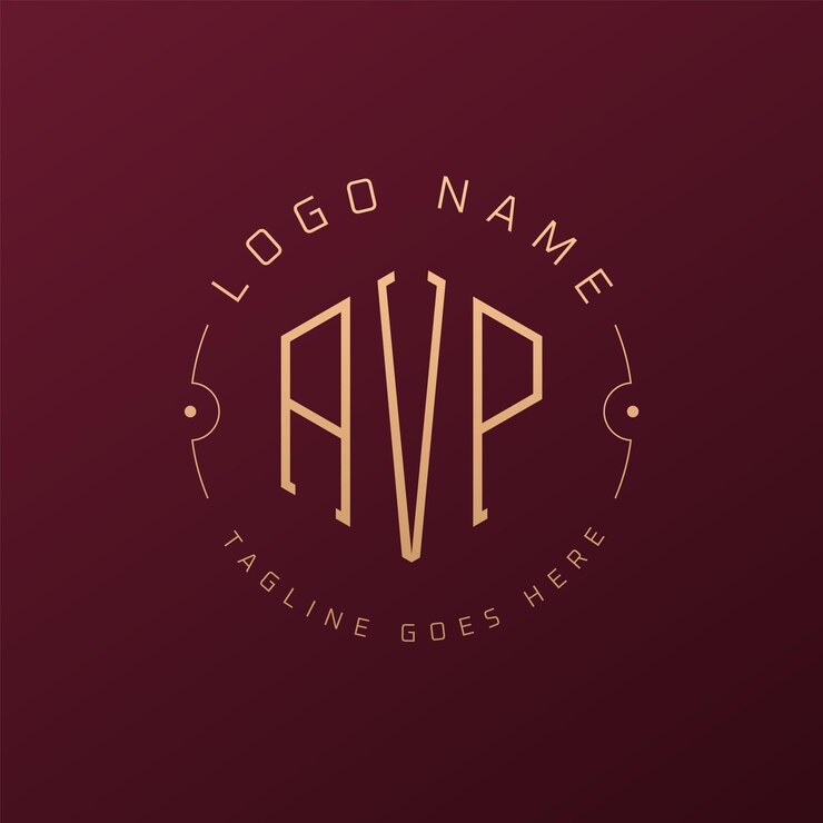 Vector diseño de logotipo avp de lujo letra elegante avp monograma logotipo minimalista poligono avp templata de diseño de logotipo