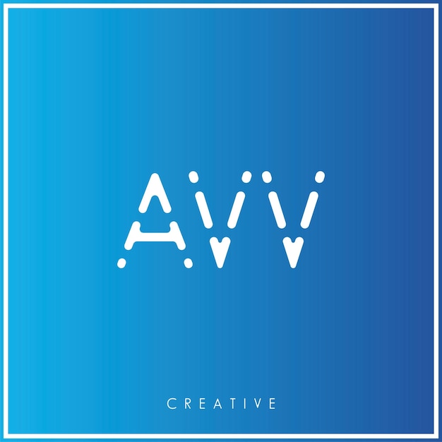 El diseño del logotipo de AVV Creative Vector Latter Minimal Latter Logo Premium Vector Ilustración Monograma