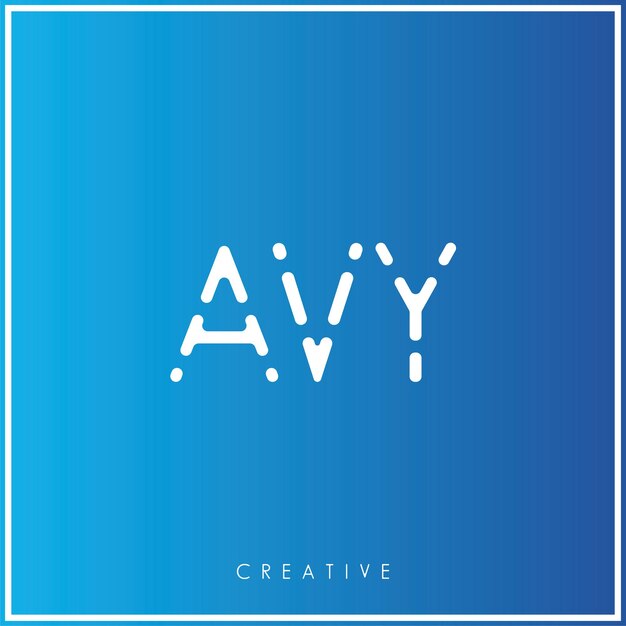 El diseño del logotipo de AVY Creative Vector Latter Minimal Latter Logo Premium Vector Ilustración Monograma