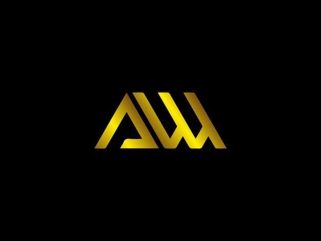 Vector diseño del logotipo de aw