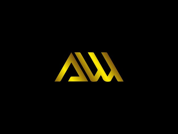 Vector diseño del logotipo de aw