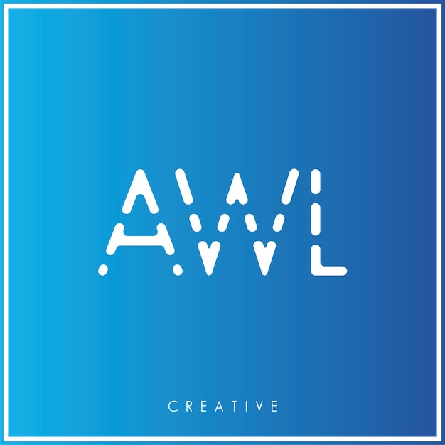El diseño de logotipo de AWL Creative Vector Latter Minimal Latter Logo Premium Vector Ilustración Monograma