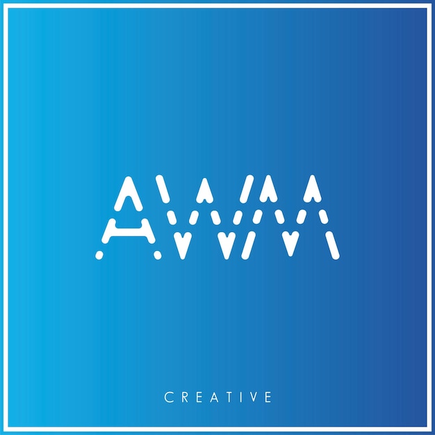 El diseño del logotipo de AWM Creative Vector Latter Minimal Latter Logo Premium Vector Ilustración Monograma