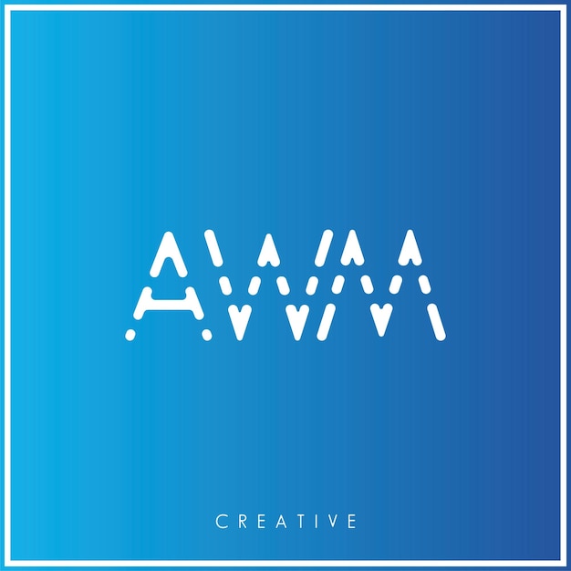 Vector el diseño del logotipo de awm creative vector latter minimal latter logo premium vector ilustración monograma